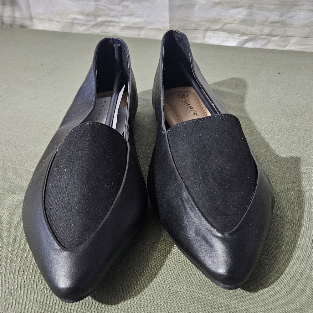 Samilor Sleek Black Women's Loafers - Picture 4 of 8